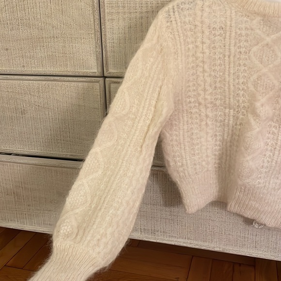 White reformation cropped sweater size xs - Picture 4 of 6